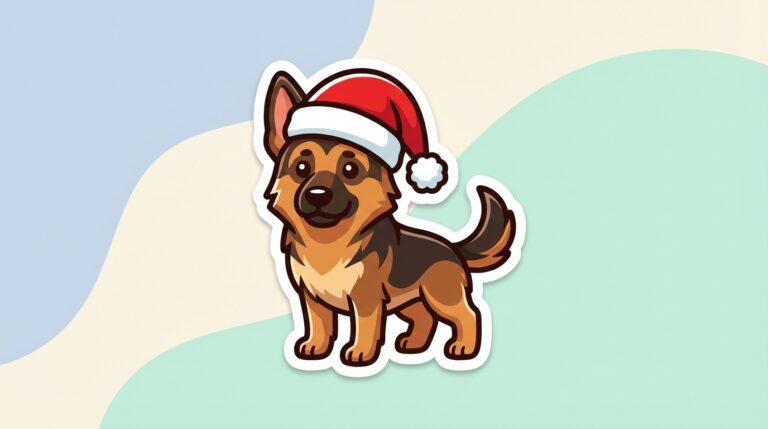 Free German Shepherd Christmas SVG – Festive Dog Cut File for Cricut & Silhouette (Commercial Use)