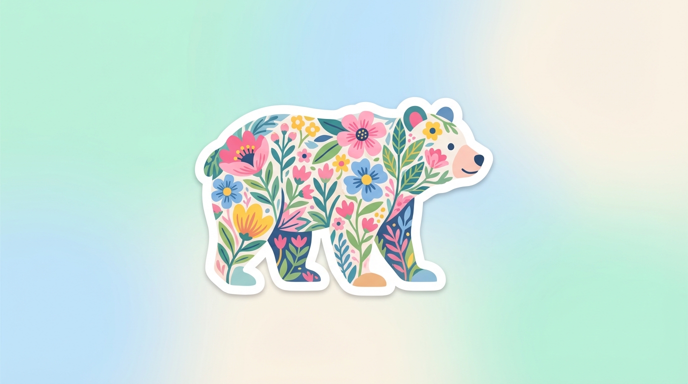 free gigi bear svg floral grandmother cut file for cricut silhouette hero banner - Free SVG
