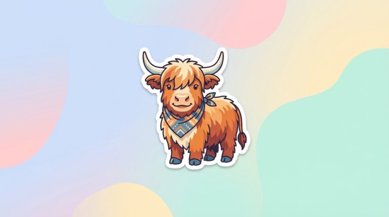Free Highland Cow SVG – Adorable Bandana Design for Cricut & Silhouette