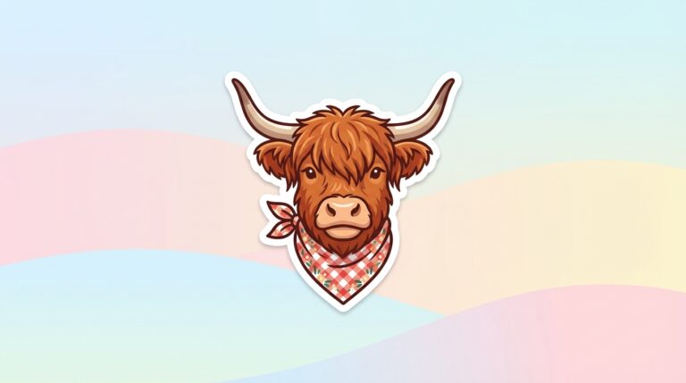 Free Highland Cow SVG – Bandana Heifer Design for Cricut & Silhouette