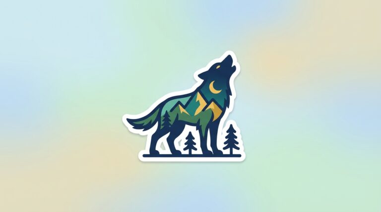 Free Howling Wolf SVG – Mountain Moon Design for Cricut & Silhouette