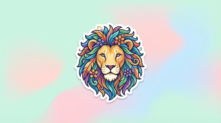 Free Lion SVG – Floral Feather Design for Cricut & Silhouette