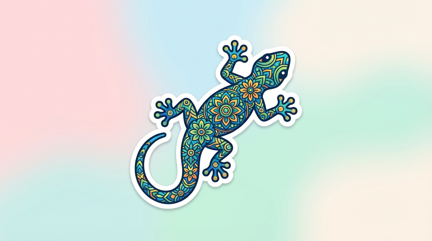 free lizard mandala svg intricate gecko design for cricut silhouette commercial use hero banner - Free SVG