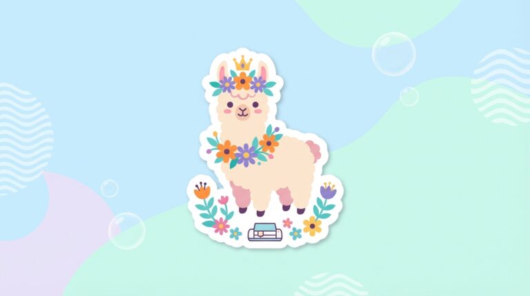 Free Llama SVG – Floral Design for Cricut & Silhouette (Commercial Use)