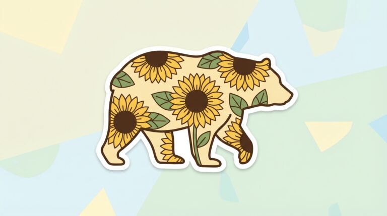 Free Mama Bear Sunflower SVG – Floral Design for Cricut & Silhouette