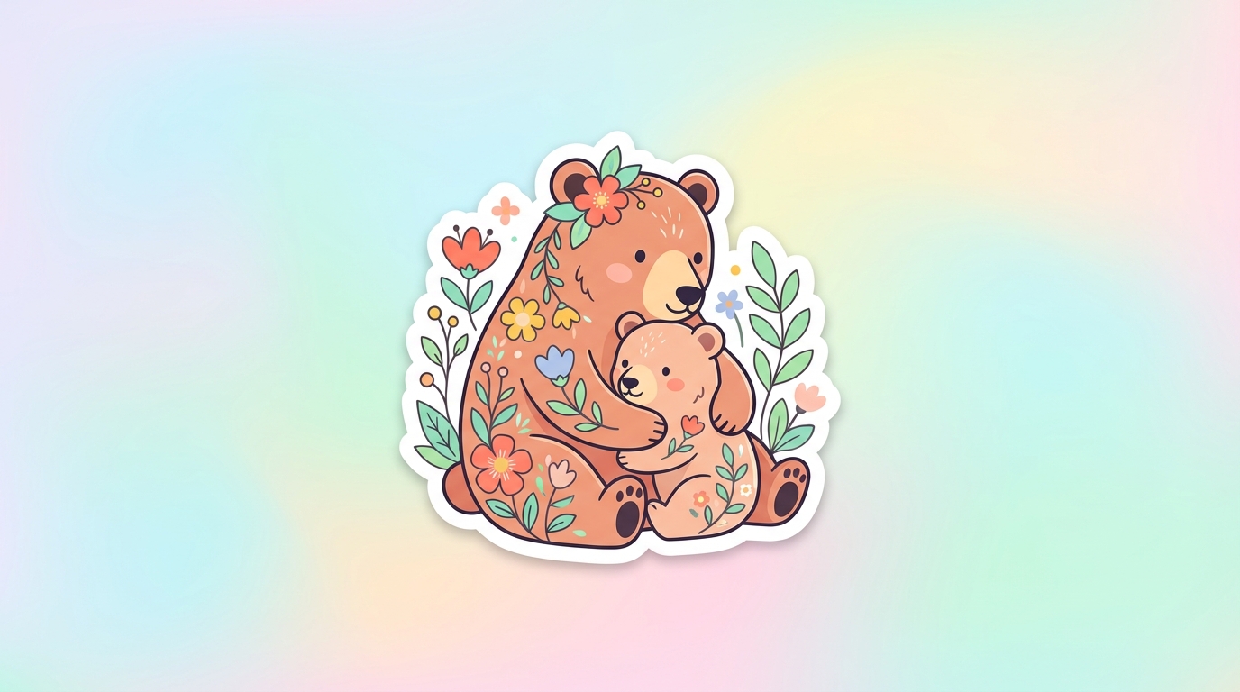 free mama bear svg floral cub design for cricut silhouette hero banner - Free SVG