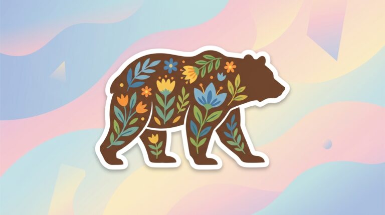 Free Papa Bear SVG – Floral Design for Cricut & Silhouette