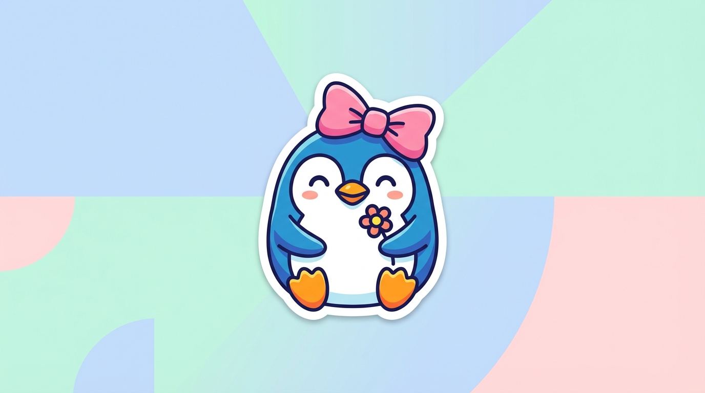 free penguin svg adorable girl penguin with bow for cricut silhouette hero banner - Free SVG