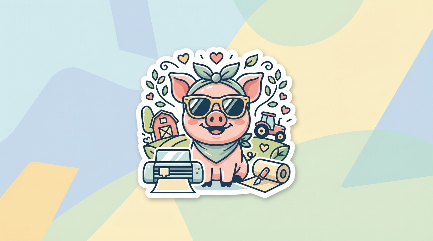 free pig svg getting piggy with it design for cricut silhouette hero banner - Free SVG
