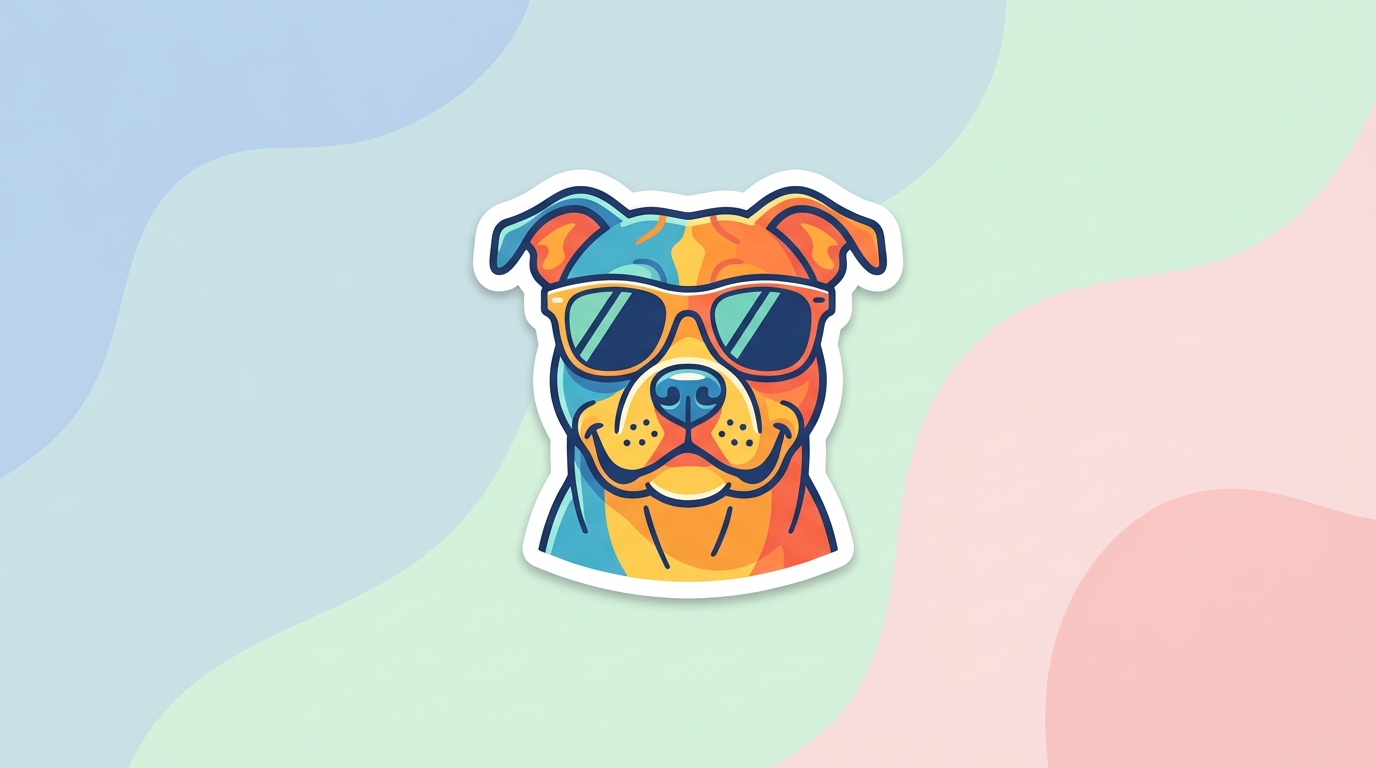 free pitbull svg funny dog with sunglasses design for cricut silhouette hero banner - Free SVG