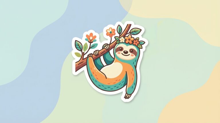 Free Sloth SVG – Cute Slow Down Sign Design for Cricut & Silhouette