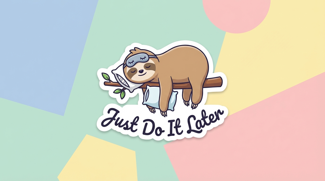 free sloth svg just do it later design for cricut silhouette hero banner - Free SVG