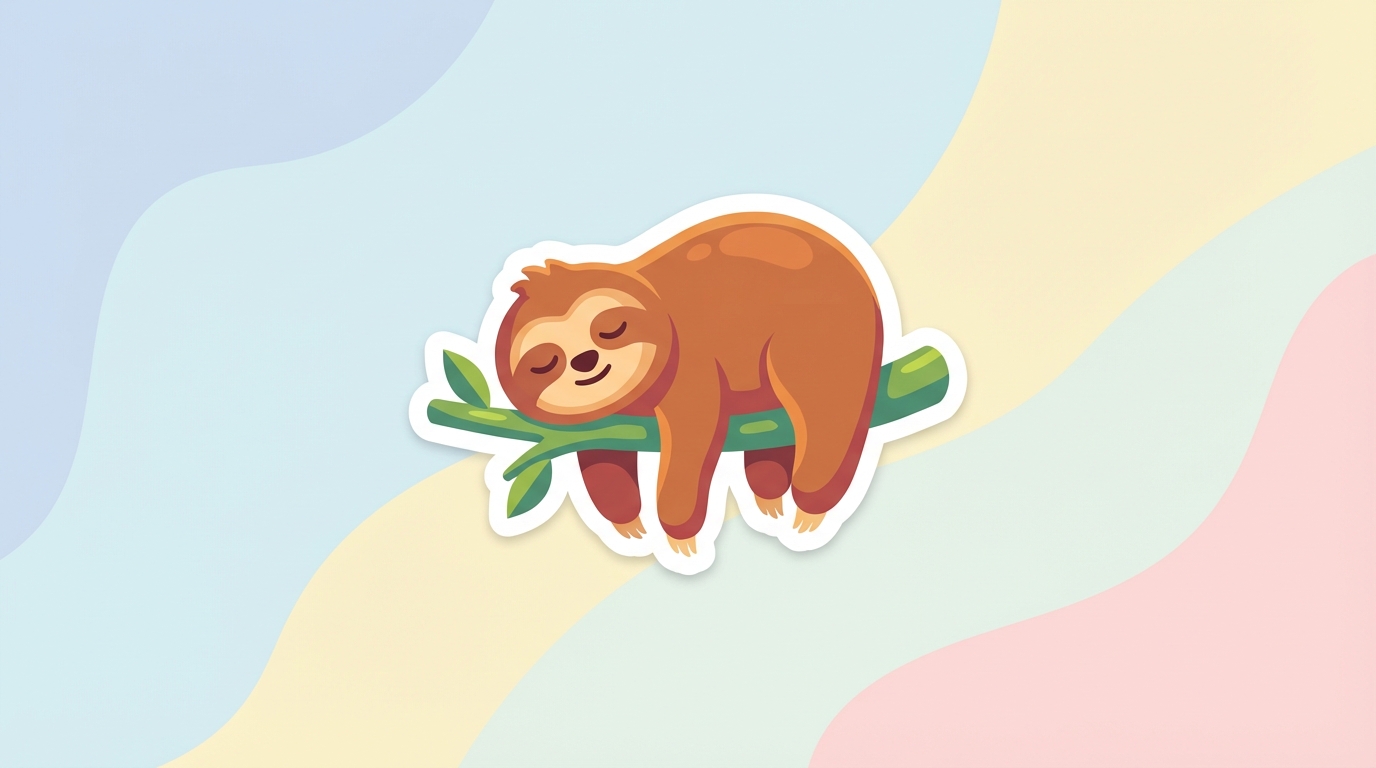 free sloth svg lazy mode design for cricut silhouette hero banner - Free SVG