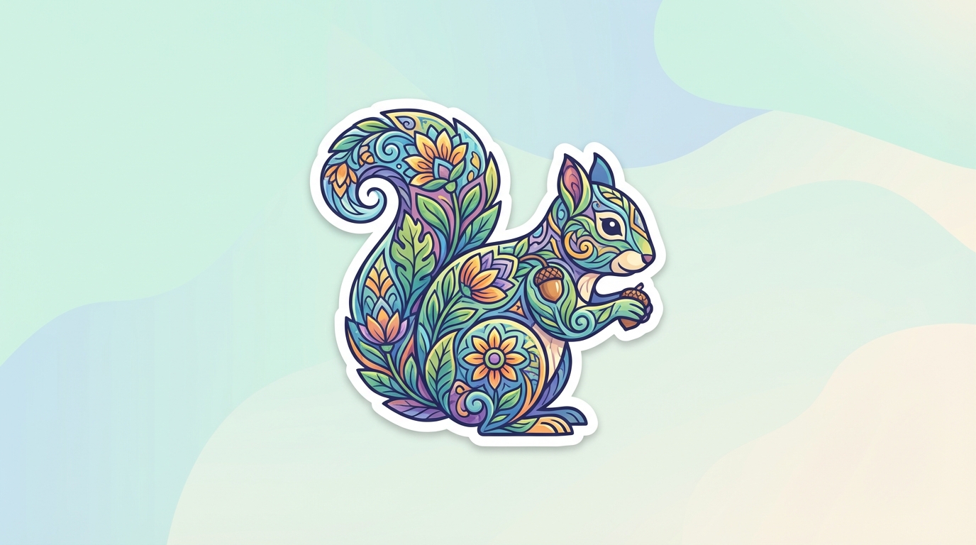 free squirrel mandala svg intricate design for cricut silhouette hero banner - Free SVG
