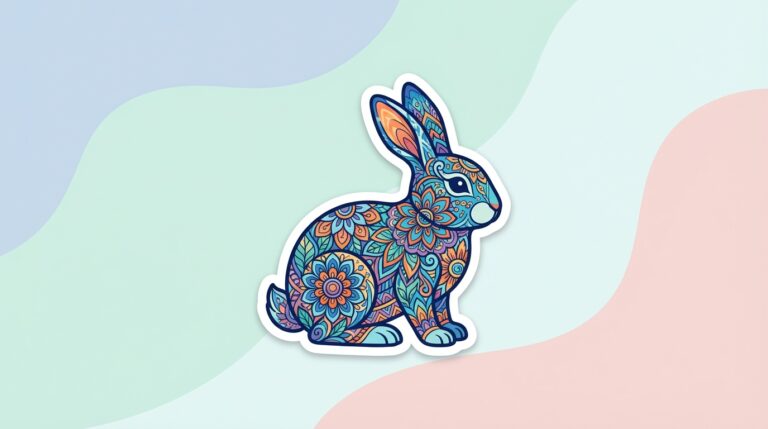Free Zentangle Bunny SVG – Intricate Floral Rabbit Design for Cricut & Silhouette (Commercial Use)