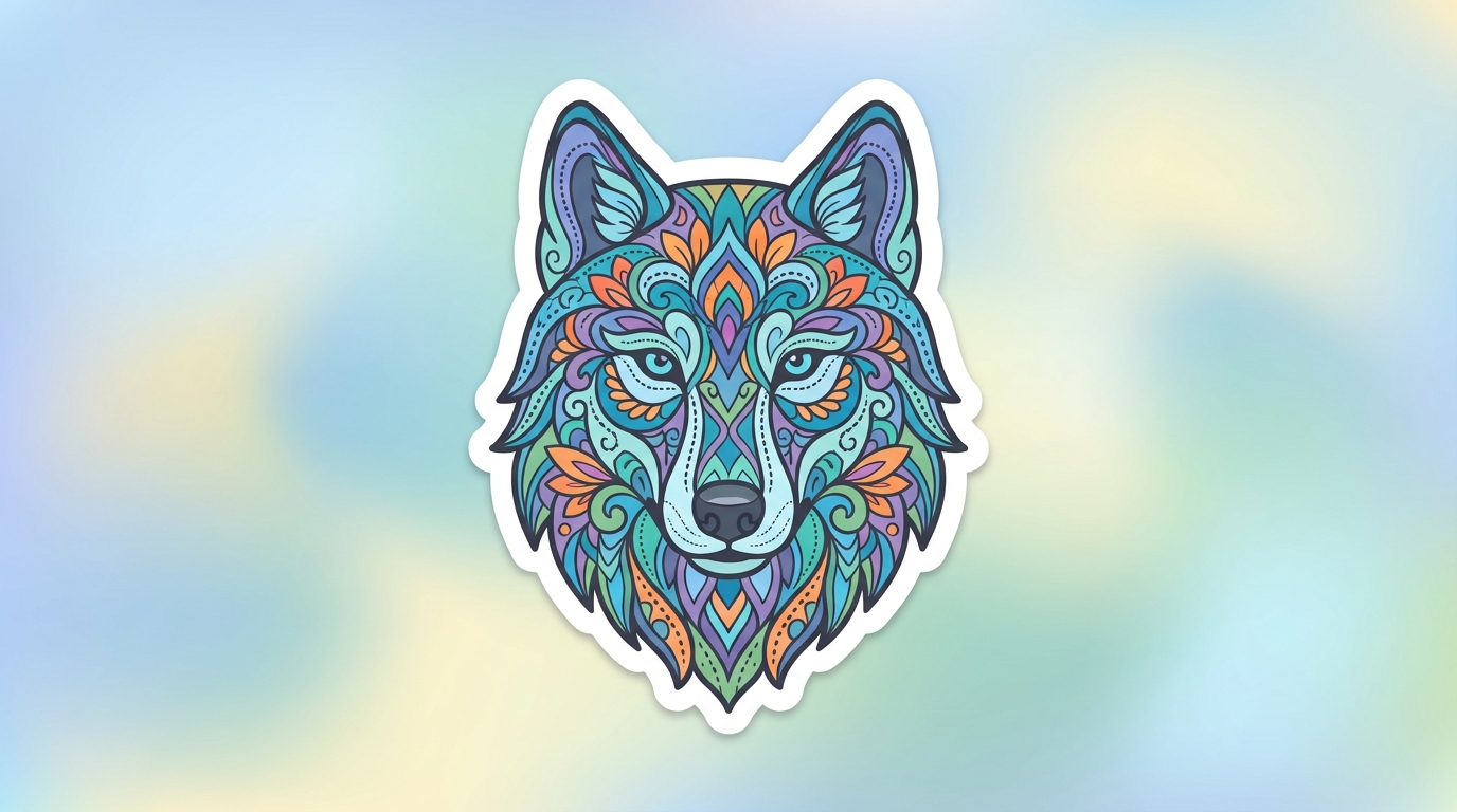 free zentangle wolf svg intricate floral design for cricut silhouette commercial use hero banner - Free SVG