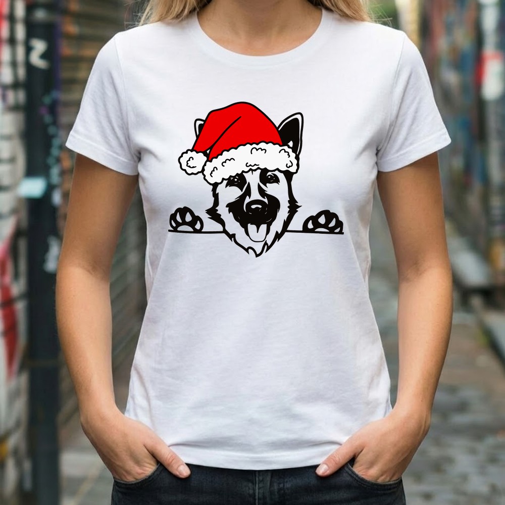 german shepherd christmas svg t shirt mockup - Free SVG