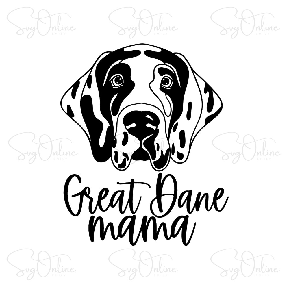 great dane mama svg dog clipart design - Free SVG
