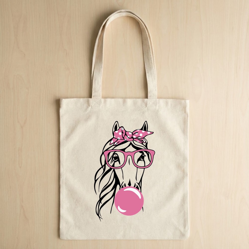 horse bandana sunglasses svg tote bag mockup - Free SVG