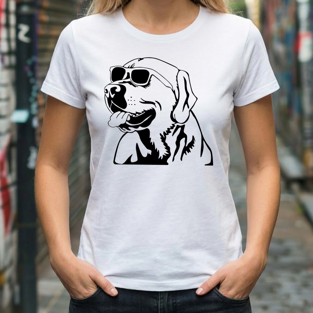 labrador dog sunglasses svg tshirt mockup - Free SVG