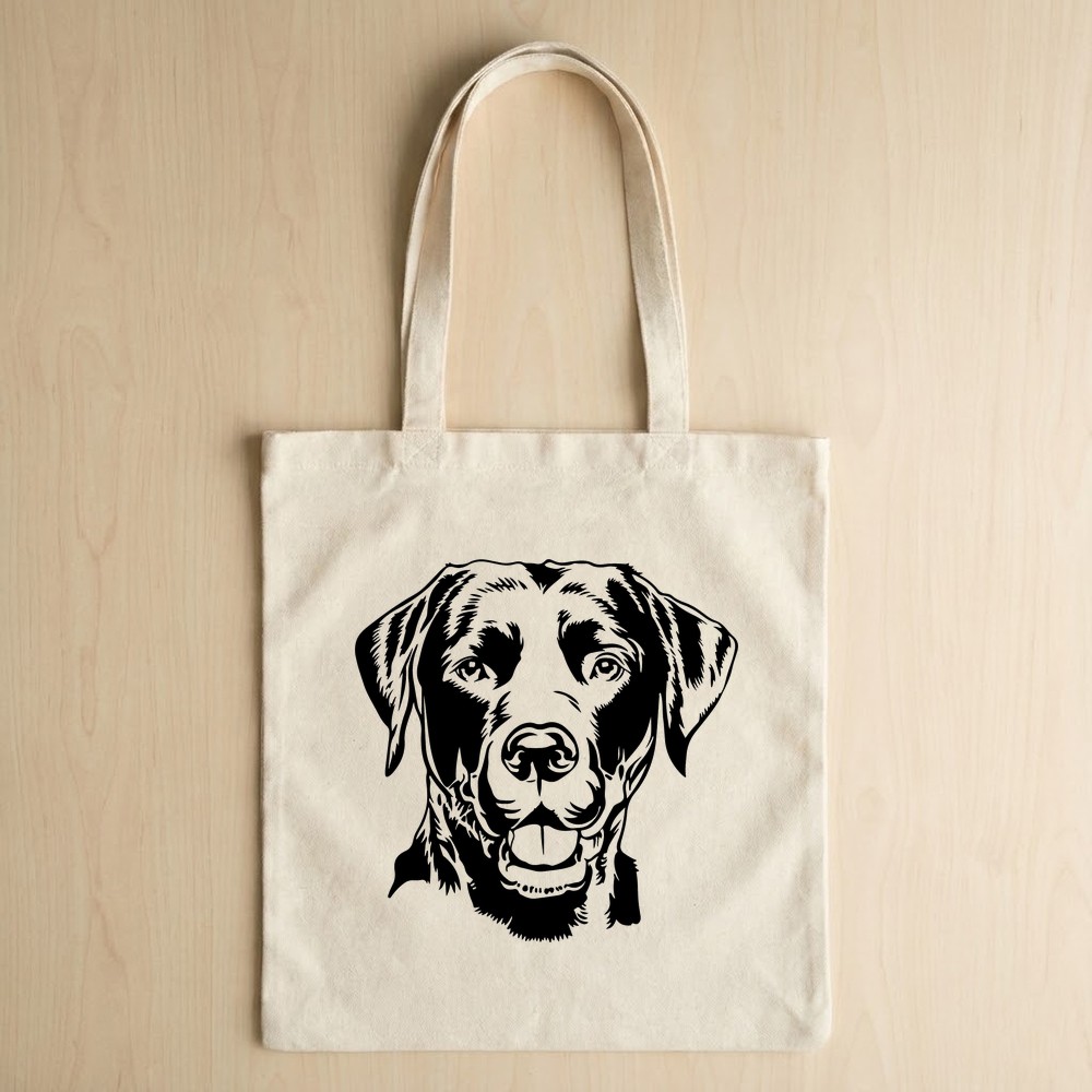 labrador svg tote bag mockup free download - Free SVG