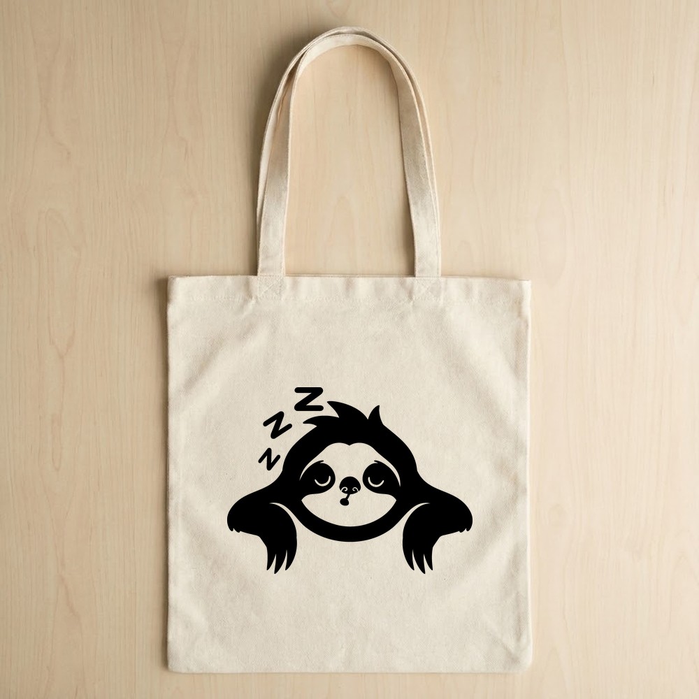 lazy sloth svg tote bag mockup sloth mode design - Free SVG