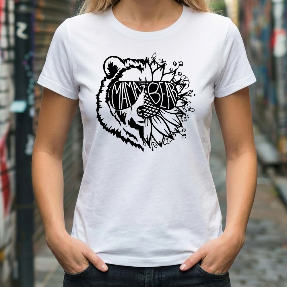 mama bear sunflower svg tshirt mockup - Free SVG