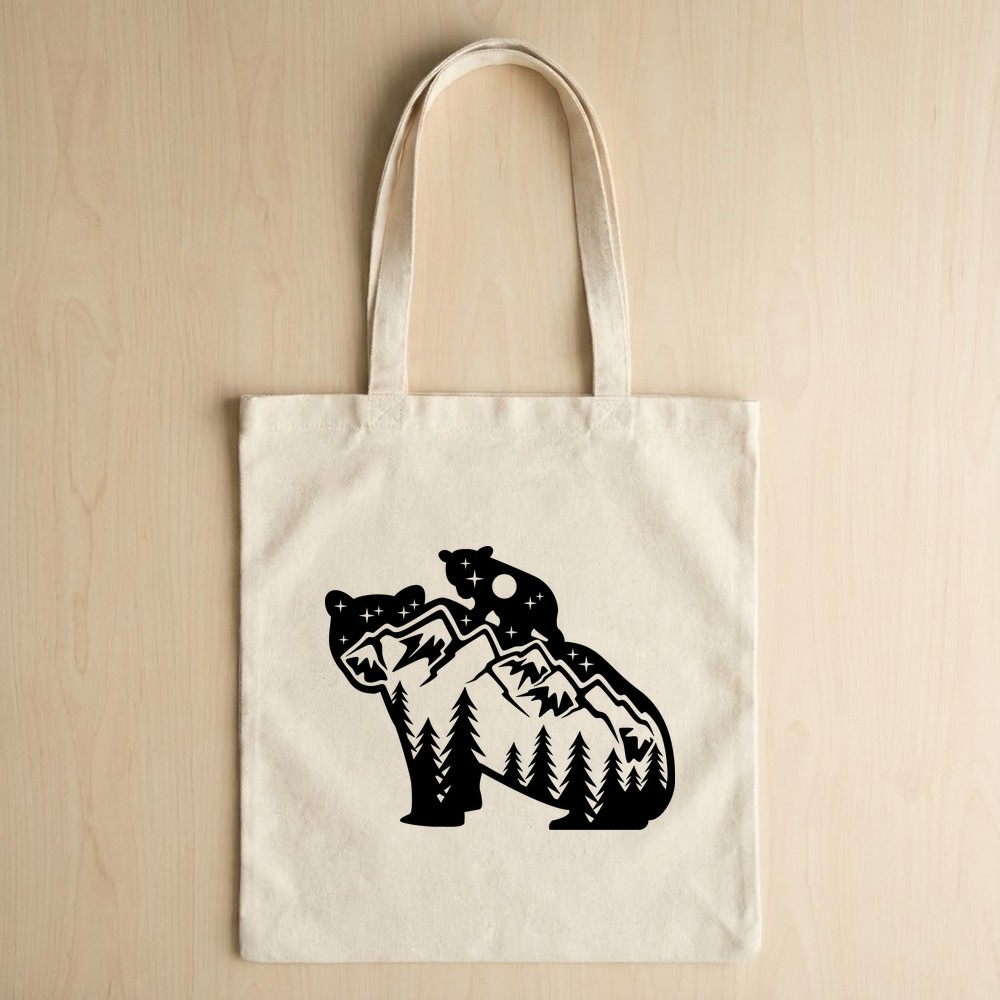 mama bear svg tote bag mockup - Free SVG
