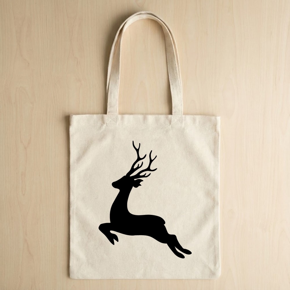 merry christmas deer svg tote bag mockup - Free SVG