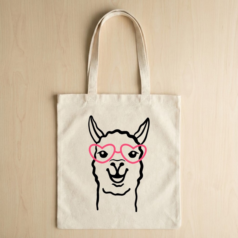 no prob llama svg tote bag mockup - Free SVG