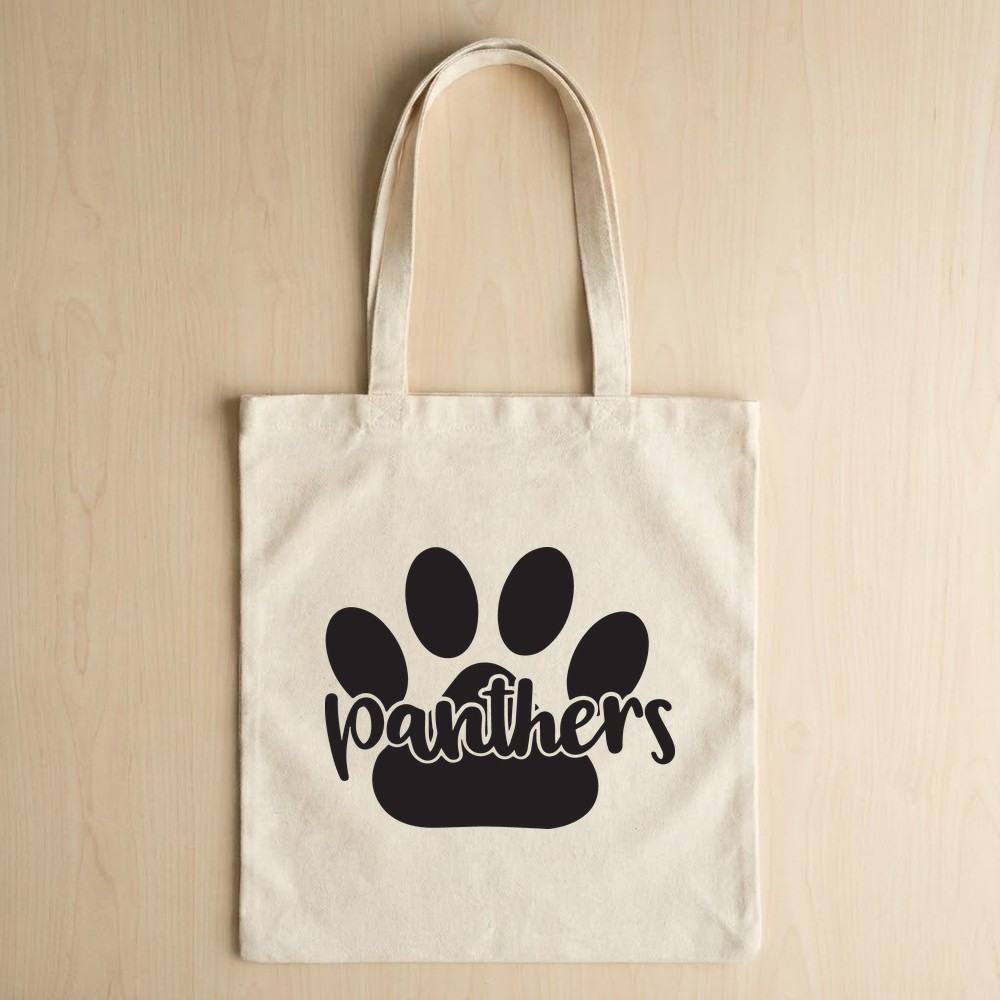 panthers pride paw svg tote bag mockup - Free SVG