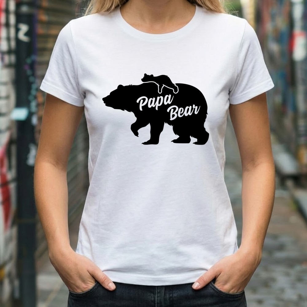 papa bear cub svg design on tshirt mockup - Free SVG