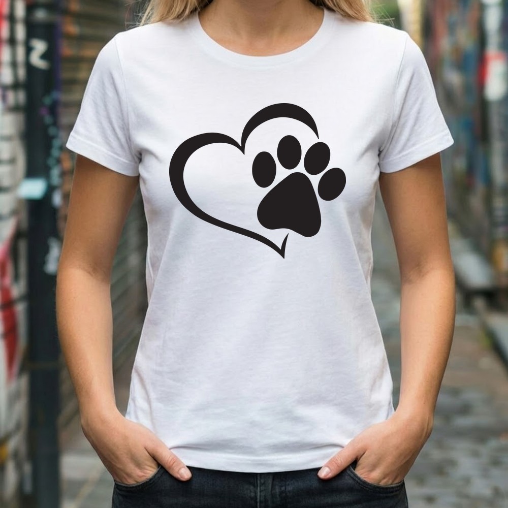 pawprint svg tshirt mockup design - Free SVG