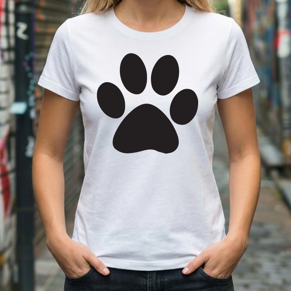 pawprint svg tshirt mockup dog cat paw design - Free SVG