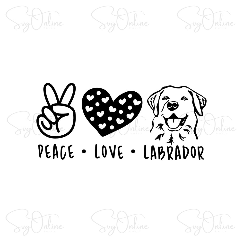 peace love labrador svg free download design - Free SVG
