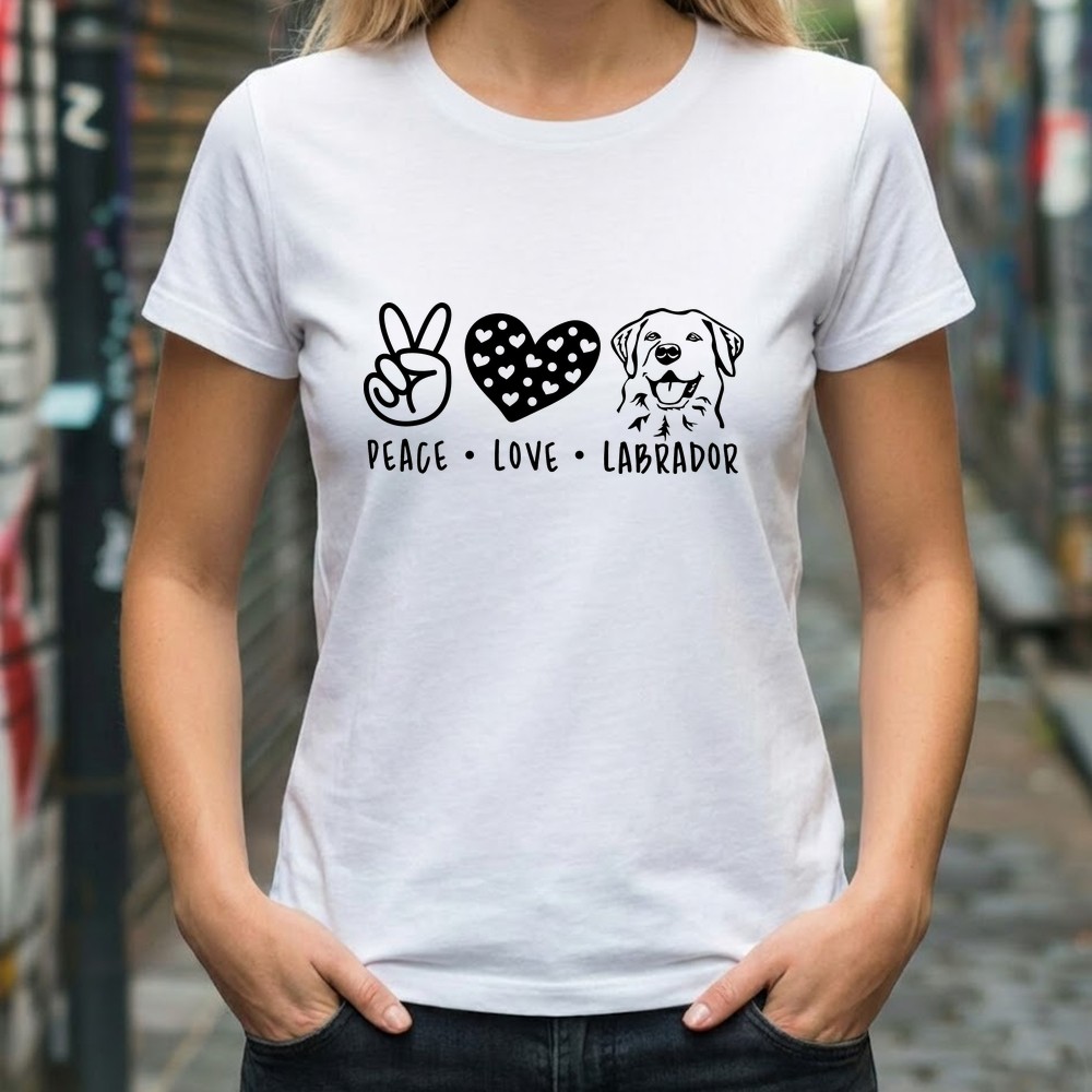 peace love labrador svg tshirt mockup - Free SVG