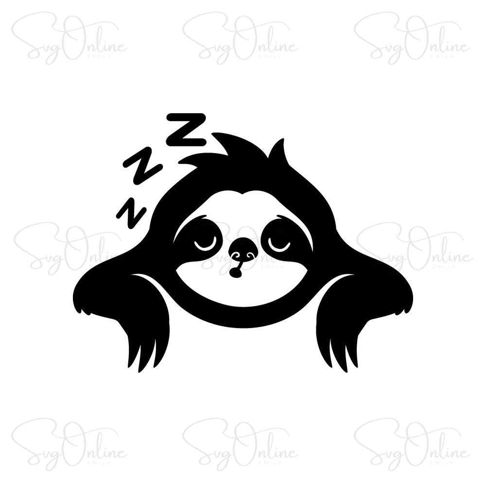 sleeping sloth svg lazy mode design free download - Free SVG