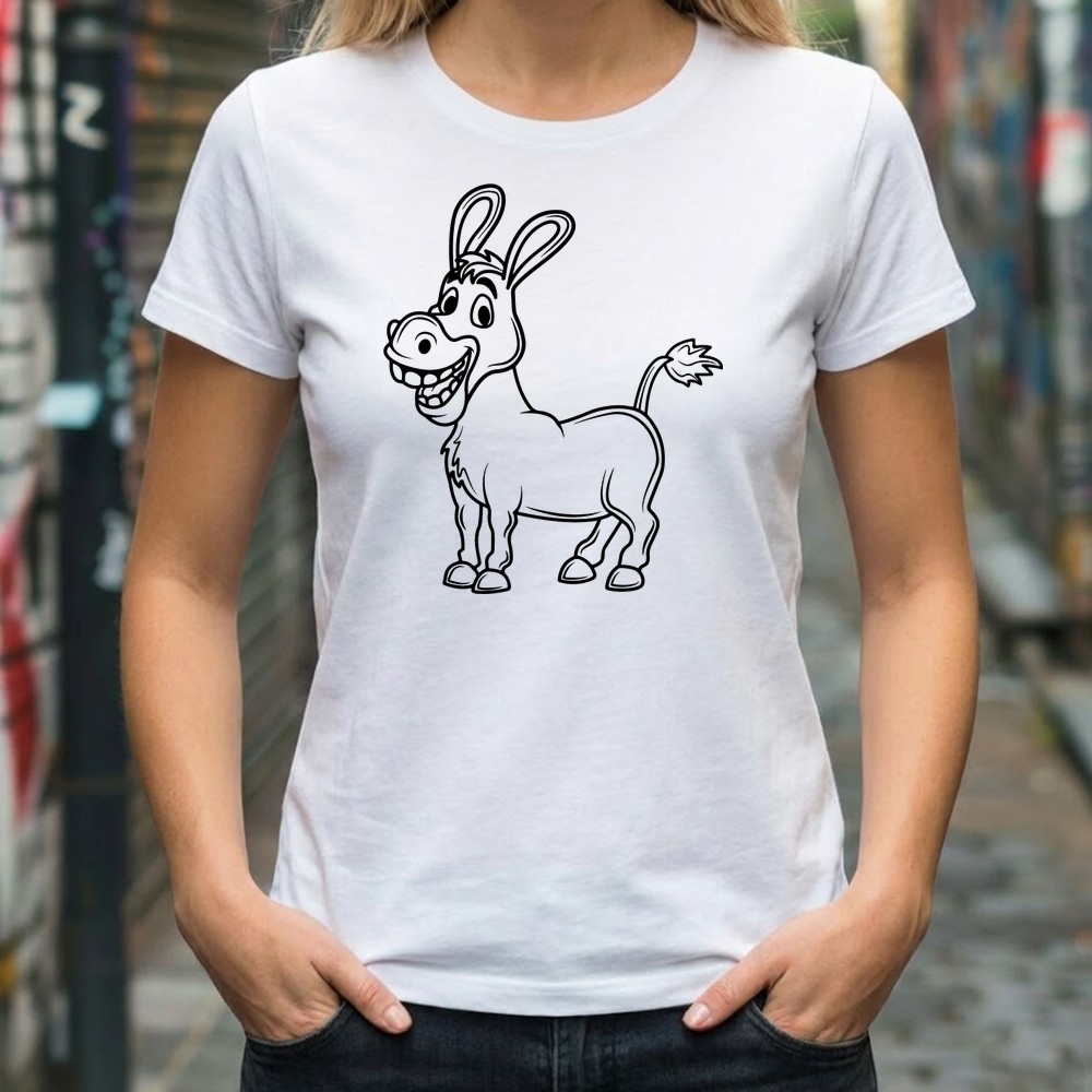 smiling donkey svg tee shirt mockup - Free SVG